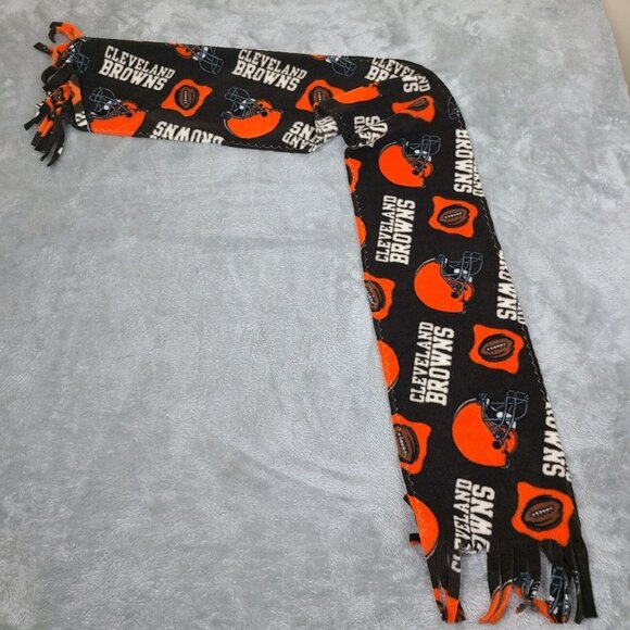 Cleveland‎ Browns Polar Fleece Mitten Scarf  Unisex Fringe Team Spellout - Picture 1 of 3
